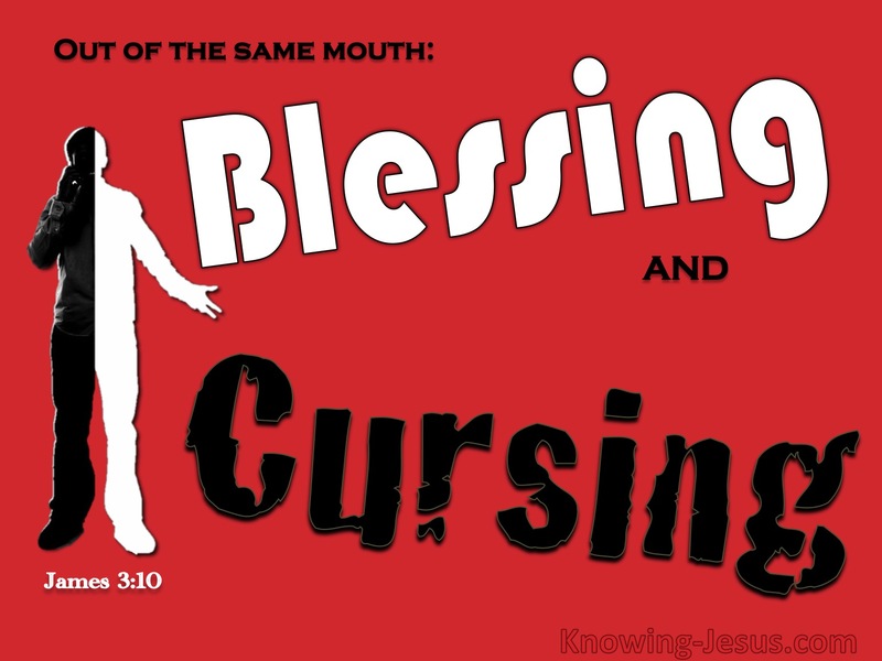 James 3:10 Blessings And Cursings (red)